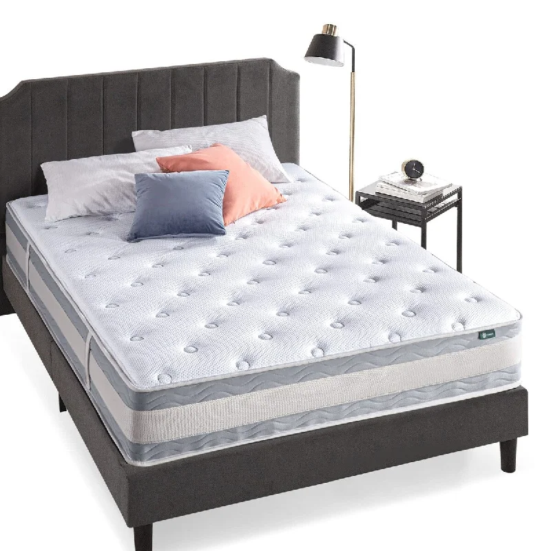 Wool - filled mattresses for natural insulation and moisture - wicking12 Inch Comfort Support Cooling Hybrid Quilted Mattress, Pocket Innersprings for Motion Isolation, Edge Support Wool - filled mattresses for natural insulation and moisture - wicking12 Inch Comfort Support Cooling Hybrid Quilted Mattress, Pocket Innersprings for Motion Isolation, Edge Support