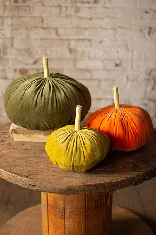 Firm Pillows for Side SleepersKalalou NRV2206 Set of 3 Velvet Pumpkins One Each Color Firm Pillows for Side SleepersKalalou NRV2206 Set of 3 Velvet Pumpkins One Each Color