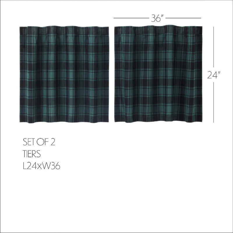 Bed skirts with a geometric print for a modern aestheticPine Grove Tier Set of 2 L24xW36