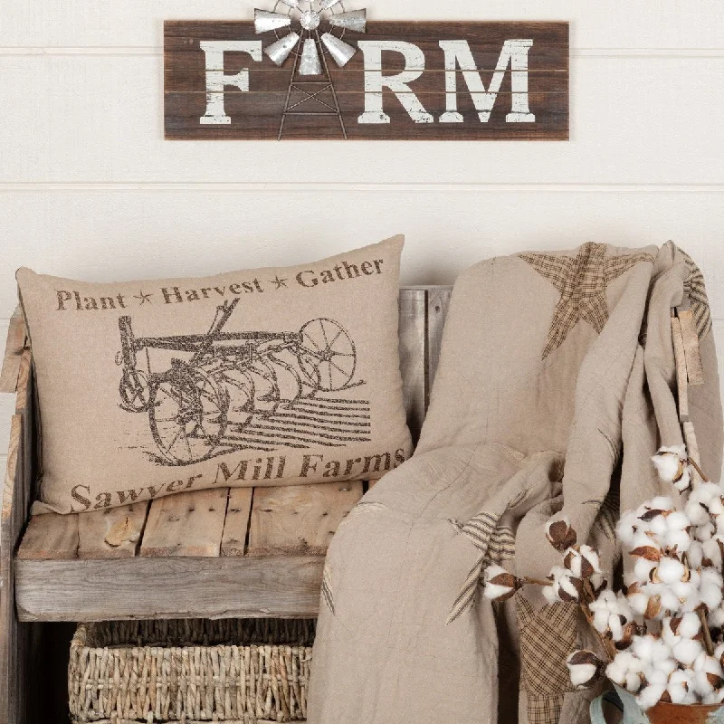 Decorative Pillows for Living Room MakeoverFarmstead Charcoal Plow Pillow