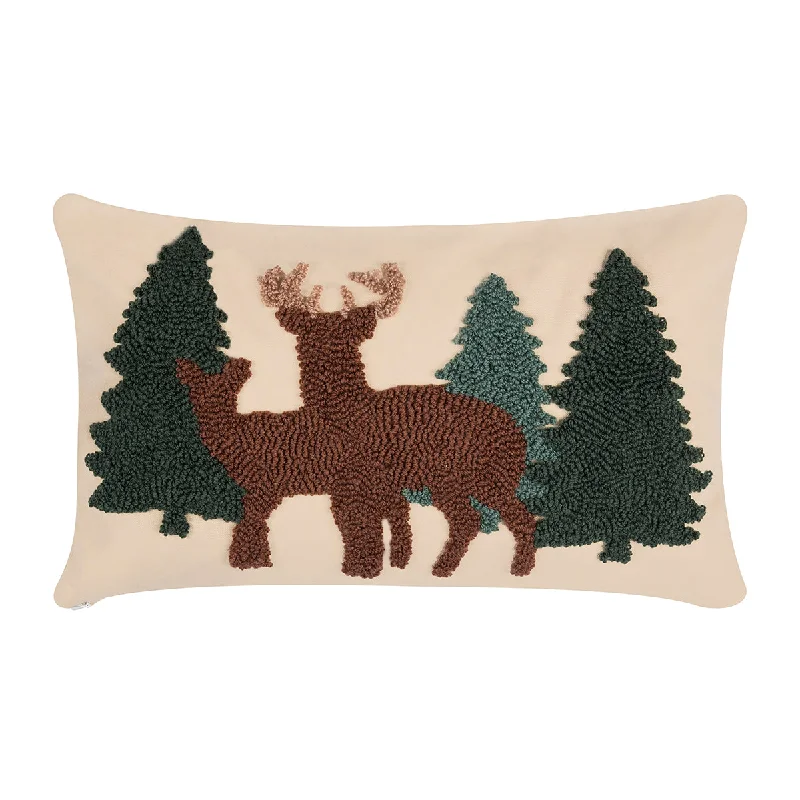 Back Support Pillows for Office ChairsDeer Forest Hooked Pillow