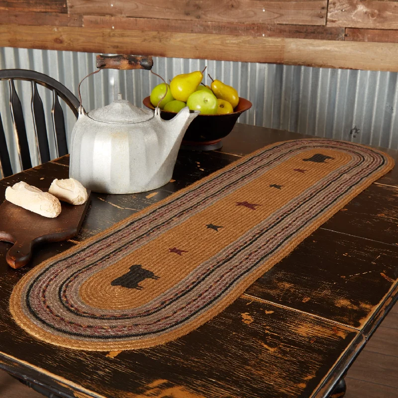 Bed skirts with a vintage - inspired patternHeritage Farms Sheep Jute Runner 13x48