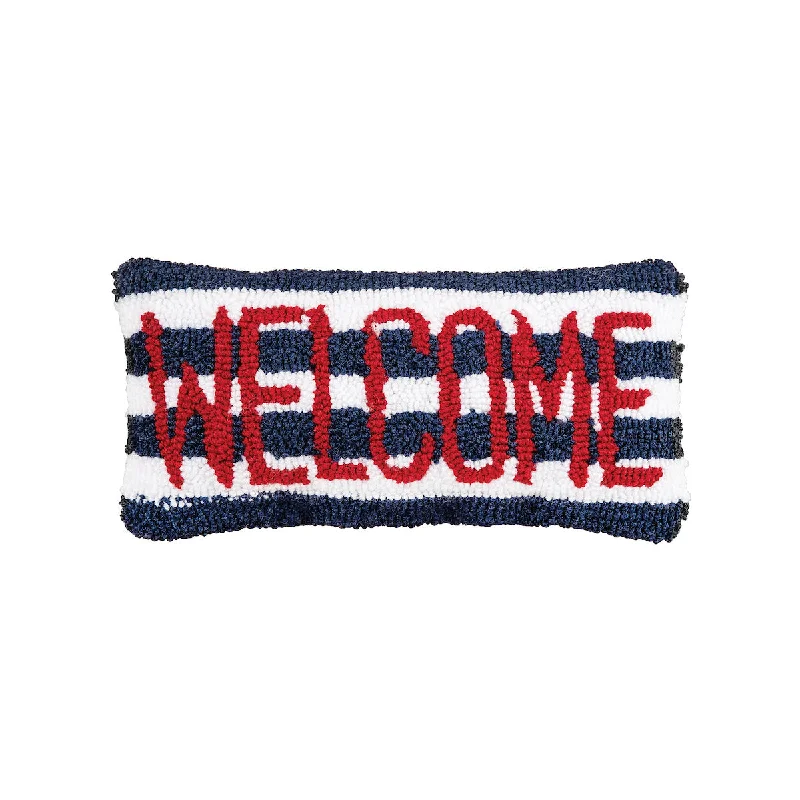 Adjustable Pillows for Customized ComfortWelcome Hooked Mini Pillow