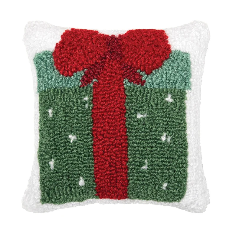 Round Pillows for Boho-Style InteriorsDotted Present Hooked Mini Pillow