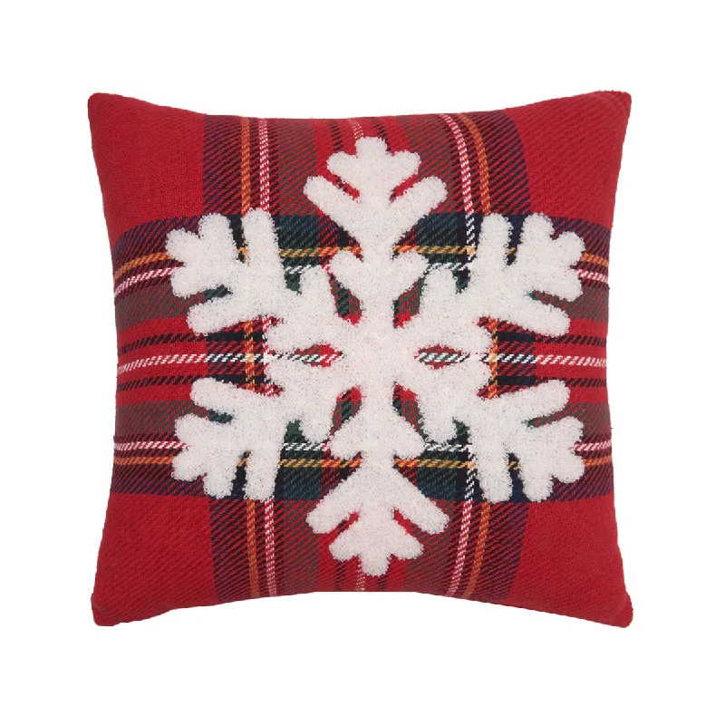 Adjustable Pillows for Customized ComfortRed Tartan Snowflake Pillow