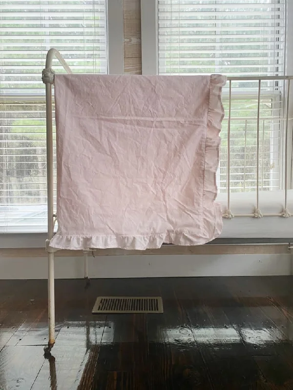 Back Support Pillows for Office ChairsBaby Pink Ruffled Crib Blanket