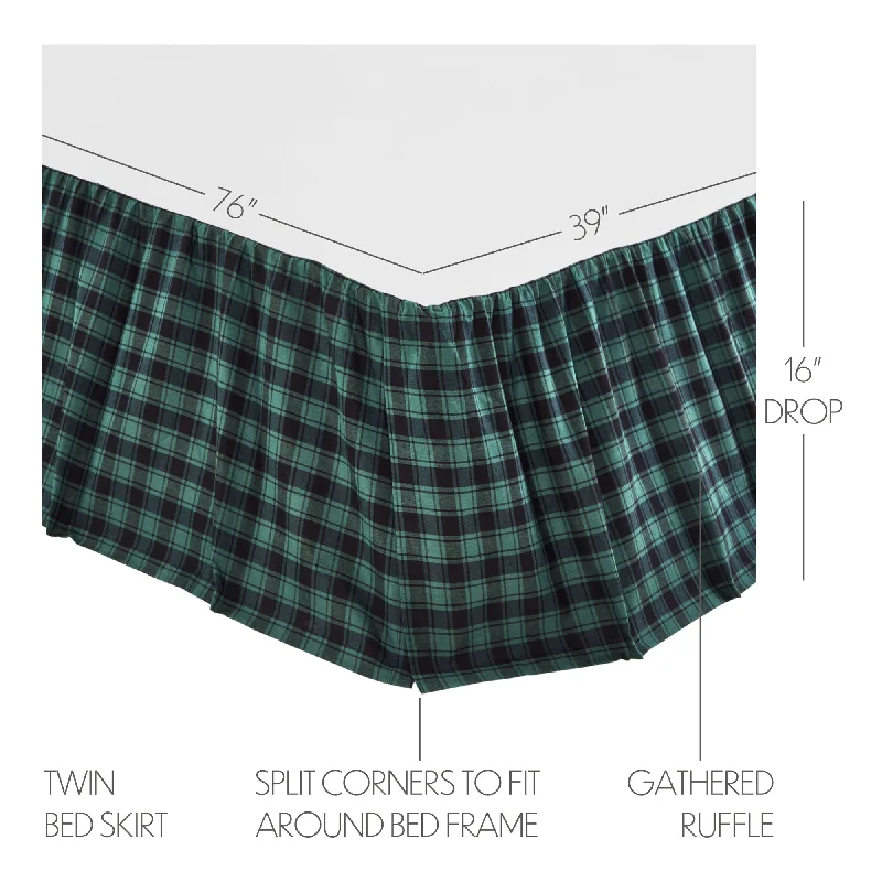 Full - size bed skirts with a gathered fabricPine Grove Twin Bed Skirt 39x76x16