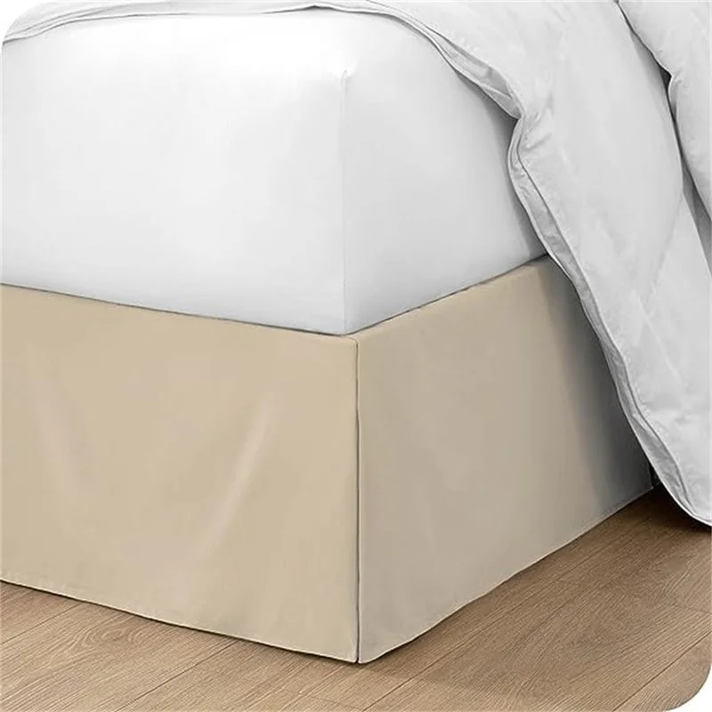 Bed skirts with a multi - colored patternPleated bed skirt