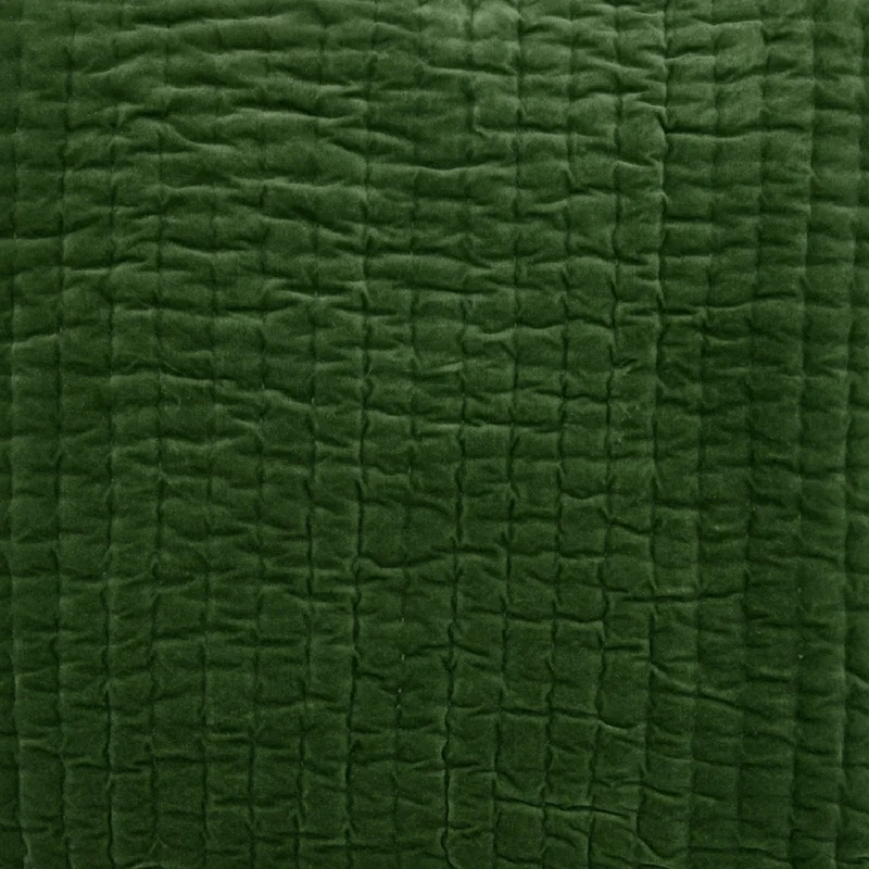 Down Alternative Pillows for Ethical ChoicesVelvet Moss Quilt Swatch