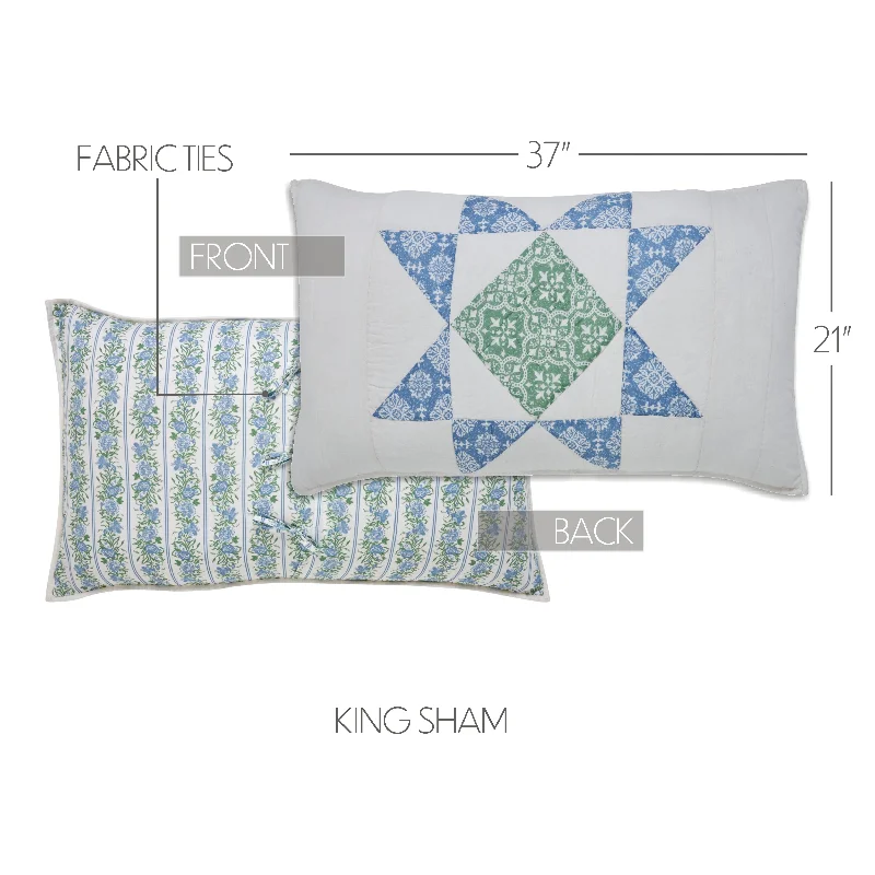 Queen - size bed skirts with ruffled edgesJolie King Sham 21x37