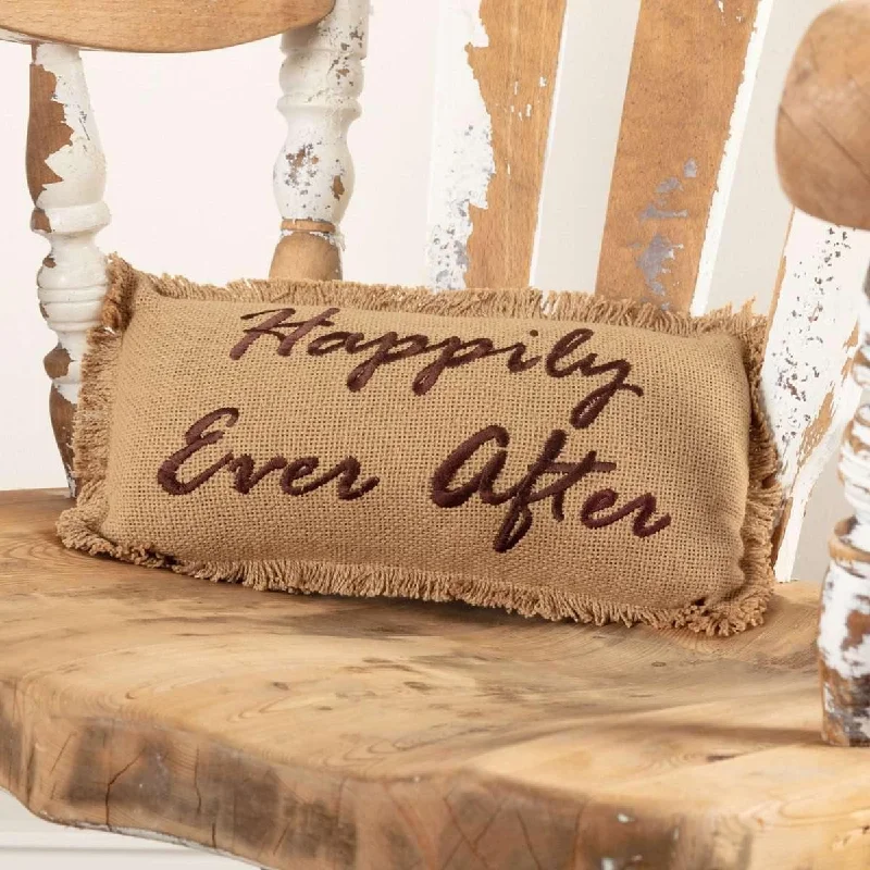 Orthopedic Pillows for Back Pain ReliefBurlap Natural Pillow Happily Ever After 7x13 VHC Brands