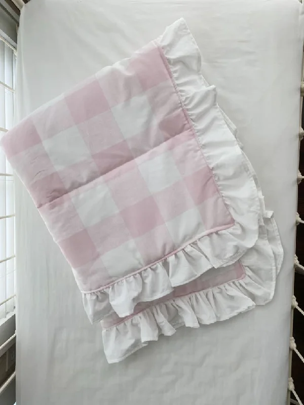 Silk Pillows for Smooth Skin and HairPink Buffalo Check Ruffled Crib Quilt