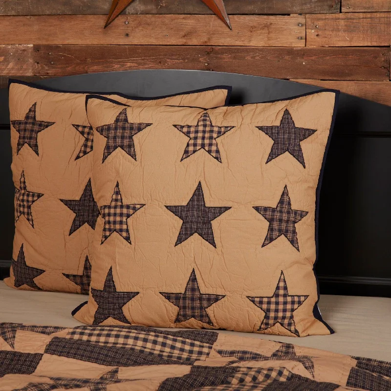 Silk Pillows for Smooth Skin and HairTeton Star Quilted Euro Sham 26x26 VHC Brands