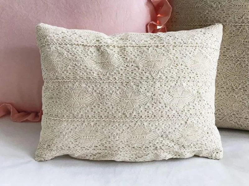 Kids Pillows with Fun DesignsCrochet Lace Boho Baby Crib Pillow