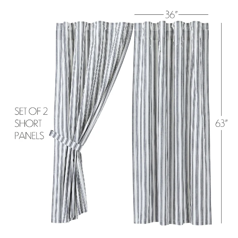 King - size bed skirts in solid colorsSawyer Mill Black Ticking Stripe Short Panel Set of 2 63x36 King - size bed skirts in solid colorsSawyer Mill Black Ticking Stripe Short Panel Set of 2 63x36
