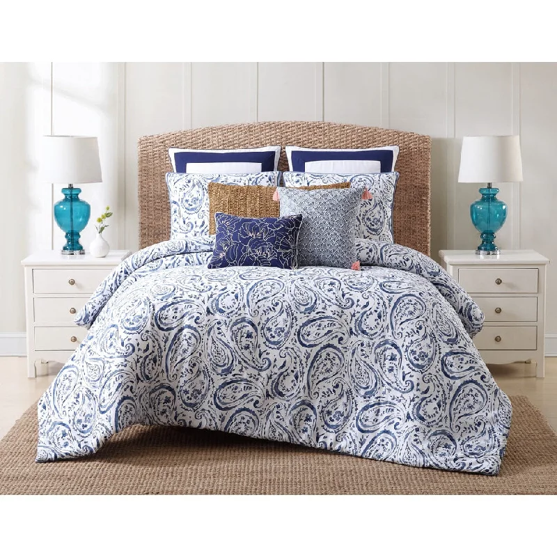 Queen - size comforters for standard queen - sized mattressesOceanfront Resort Indienne Paisley Cotton Comforter Set Queen - size comforters for standard queen - sized mattressesOceanfront Resort Indienne Paisley Cotton Comforter Set