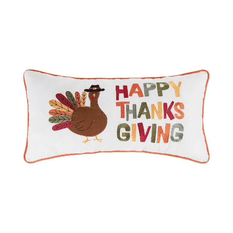 Cotton Pillows for Natural ComfortHappy Thanksgiving Turkey Pillow