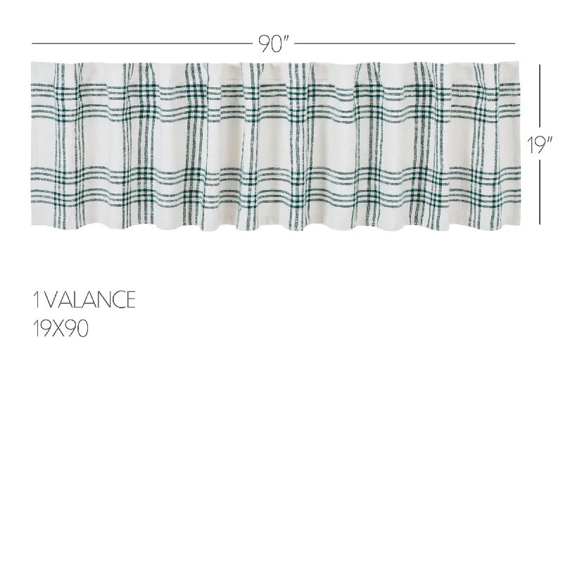 Bed skirts with a multi - colored patternPine Grove Plaid Valance 19x90