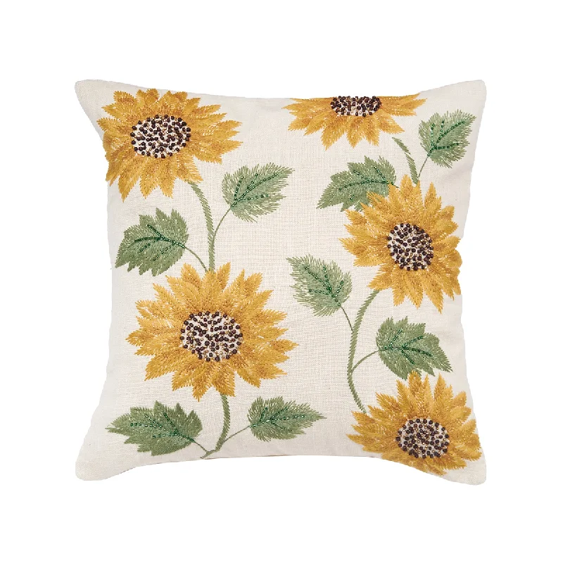 Bolster Pillows for Sofa DecorationBlooming Sunflower Pillow