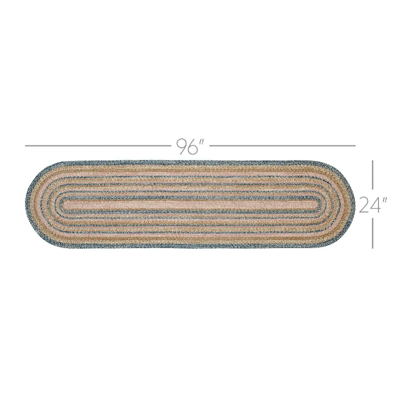 Checkered bed skirts for a classic patternKaila Jute Rug/Runner Oval w/ Pad 24x96
