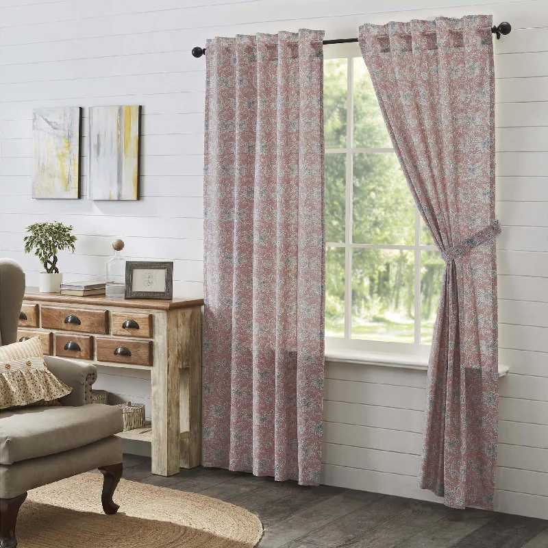 Bed skirts with a ruffled tiered designKaila Floral Panel Set of 2 84x40