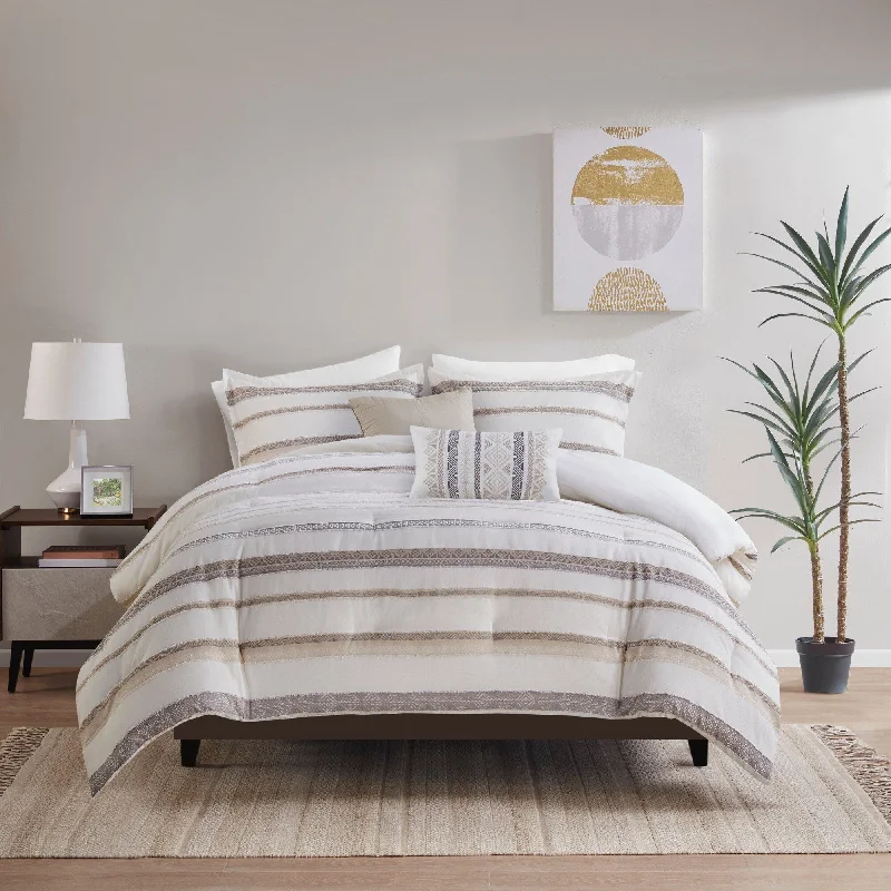 Microfiber - filled comforters that are lightweight and easy to care forMadison Park Langley 5 Piece Clipped Jacquard Comforter Set Microfiber - filled comforters that are lightweight and easy to care forMadison Park Langley 5 Piece Clipped Jacquard Comforter Set
