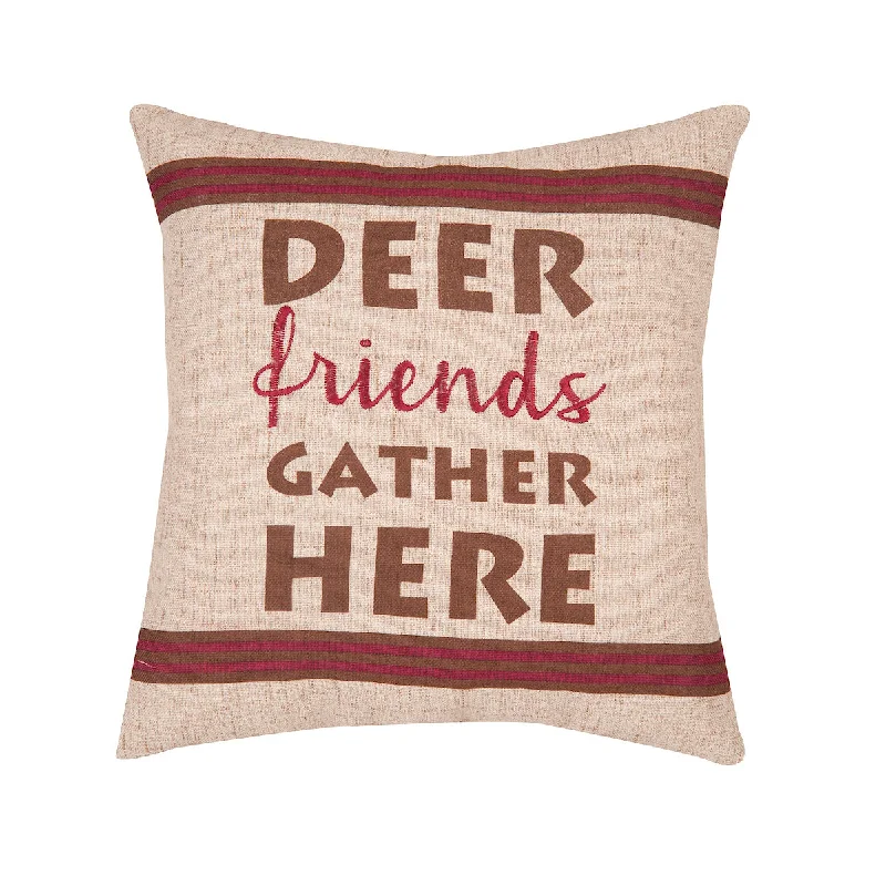 Silk Pillows for Smooth Skin and HairDeer Friends Gather Here Pillow