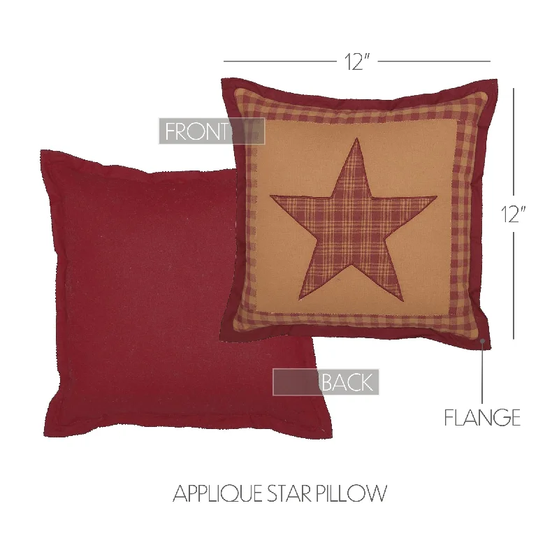 Bed skirts with a geometric cut - out designNinepatch Star Quilted Pillow 12x12