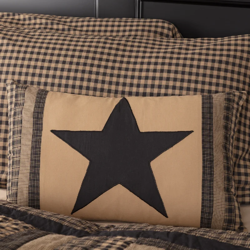 Travel Pillows for Long JourneysBlack Star Check Pillow 14x22