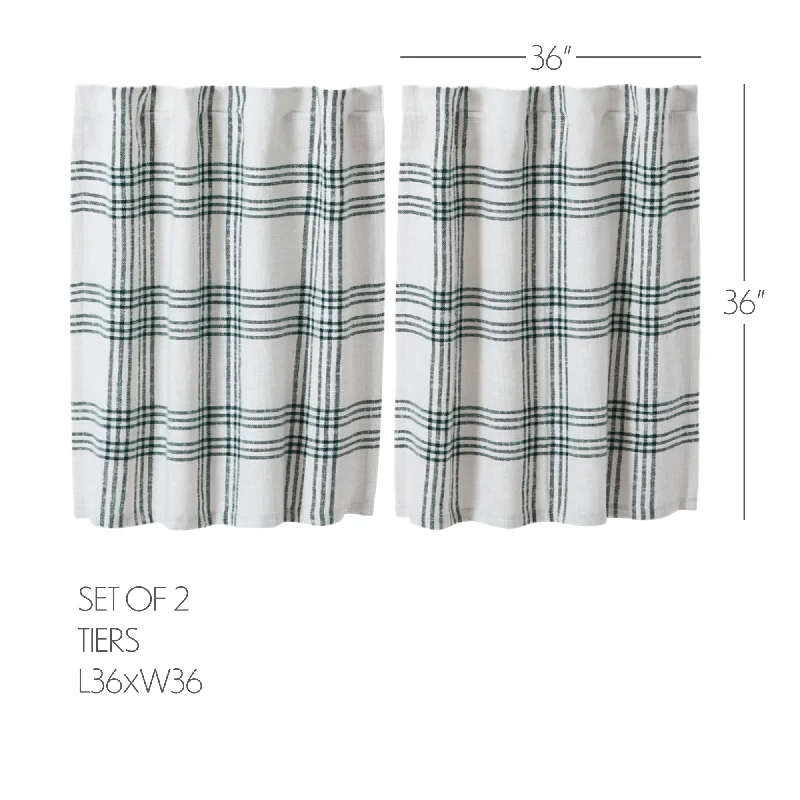 Bed skirts with a child - friendly printPine Grove Plaid Tier Set of 2 L36xW36