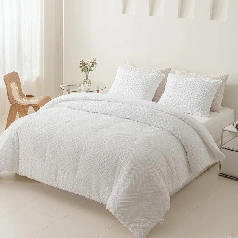 Down - filled comforters for supreme warmth and lightnessBoho Bedding Comforter Extra Fluffy with Tufted Design Down - filled comforters for supreme warmth and lightnessBoho Bedding Comforter Extra Fluffy with Tufted Design