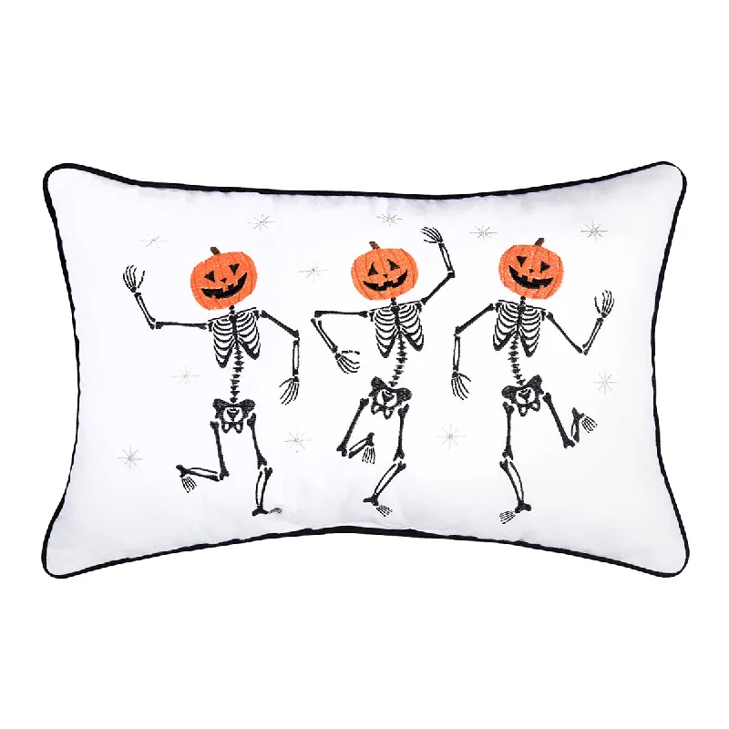 Soft and Fluffy Pillows for Bedroom ComfortPumpkin Skeleton Trio Pillow