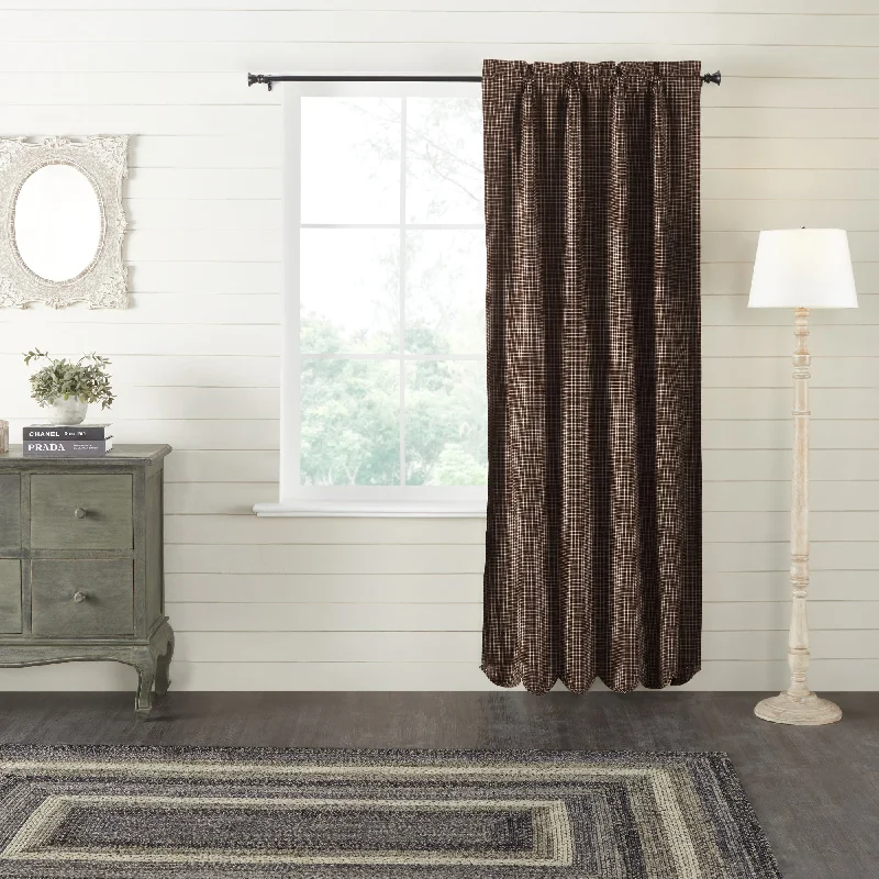 Bed skirts with a satin finish for a shiny appearanceKettle Grove Plaid Scalloped Blackout Panel 84x40 Bed skirts with a satin finish for a shiny appearanceKettle Grove Plaid Scalloped Blackout Panel 84x40