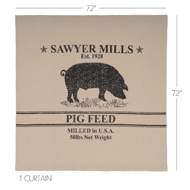 Bed skirts with a nautical themeSawyer Mill Charcoal Pig Shower Curtain 72x72