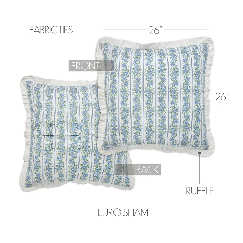 Bed skirts with a Christmas - themed patternJolie Fabric Euro Sham 26x26