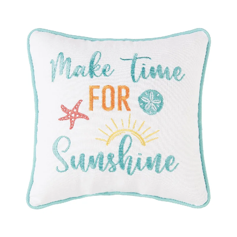 Cotton Pillows for Natural ComfortMake Time For Sunshine Mini Pillow
