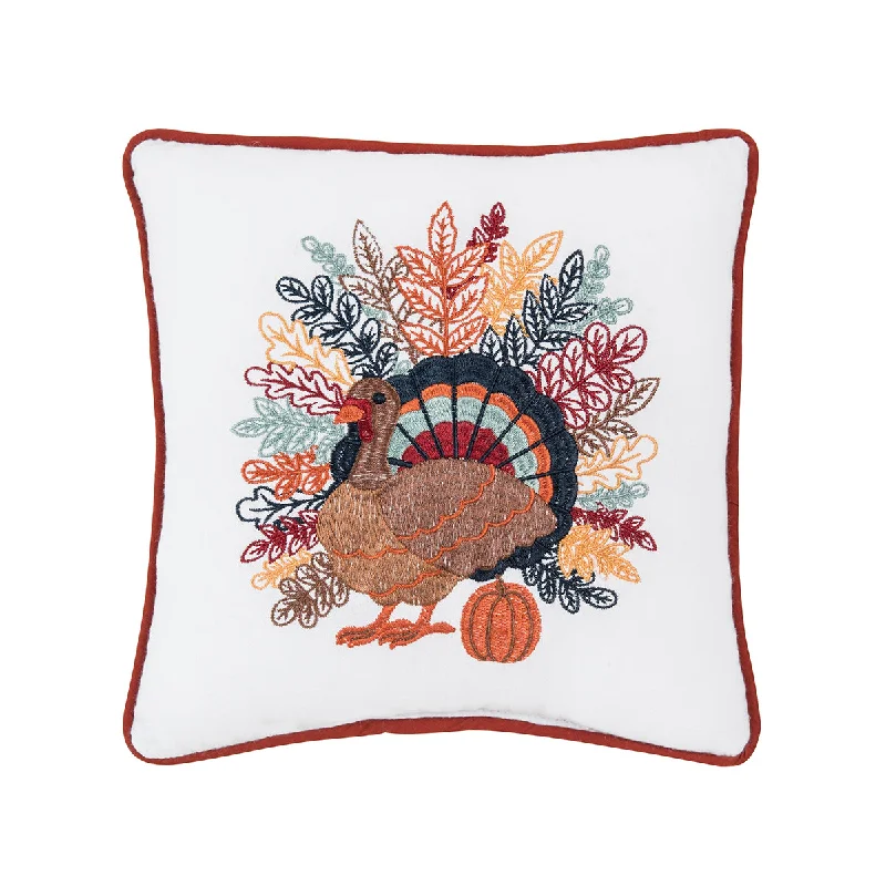 Square Pillows for Modern Home DecorColorful Harvest Turkey Mini Pillow