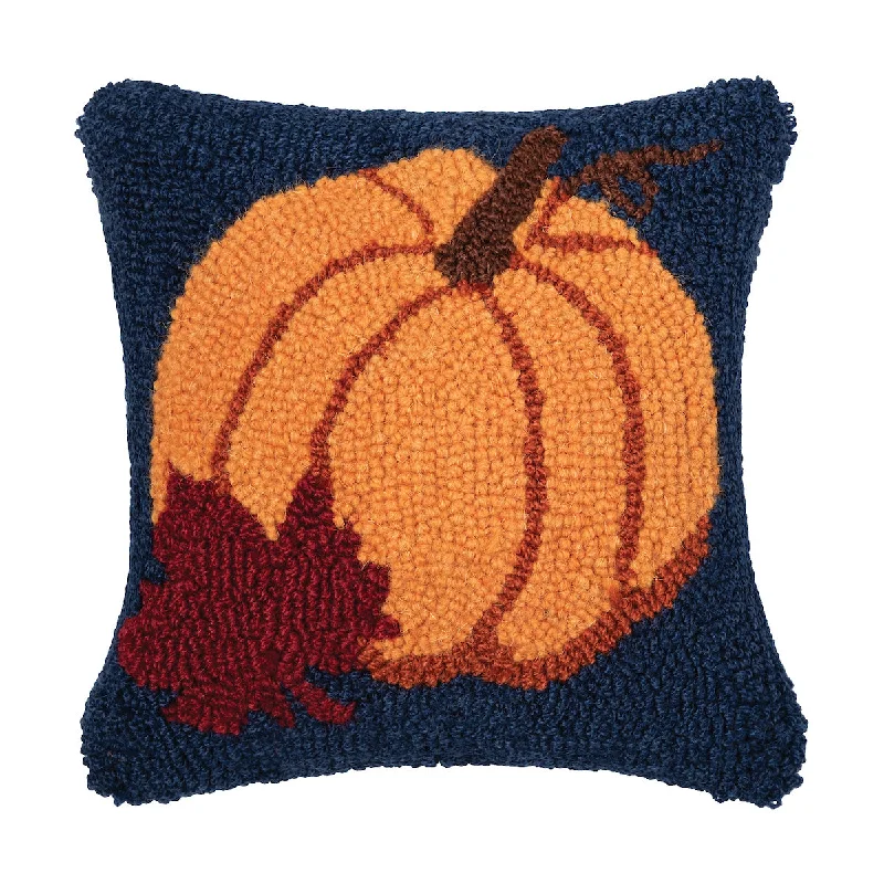 Square Pillows for Modern Home DecorAutumn Pumpkin Hooked Mini Pillow