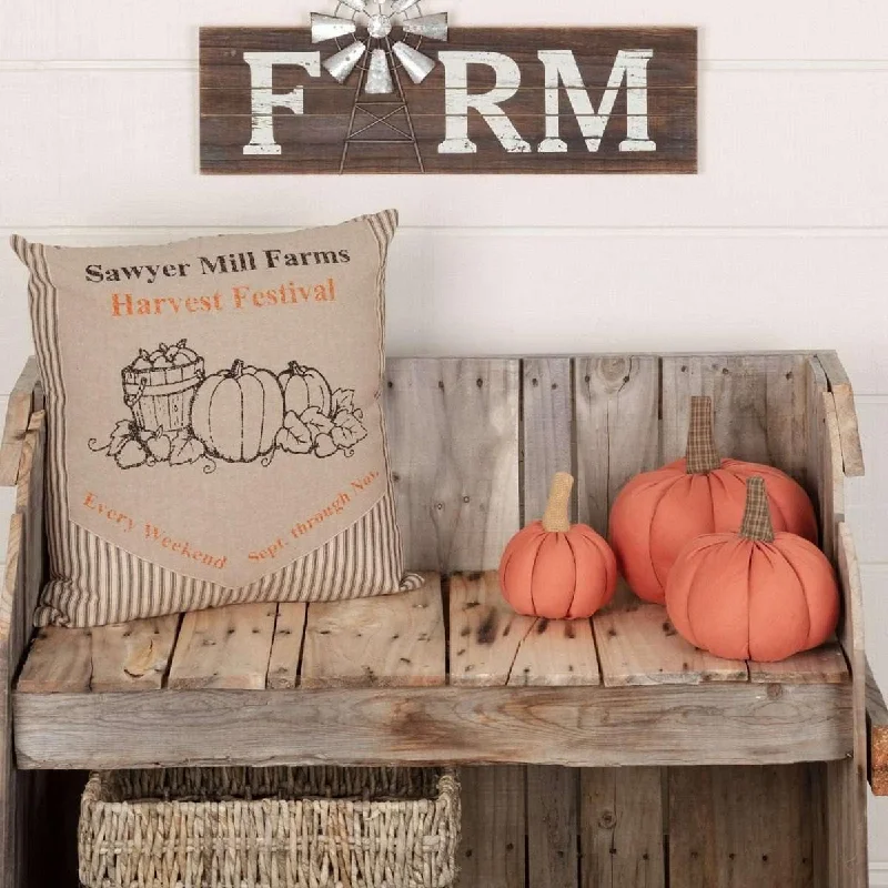 Hypoallergenic Pillows for Allergy SufferersSawyer Mill Charcoal Harvest Festival Pillow 18x18 VHC Brands