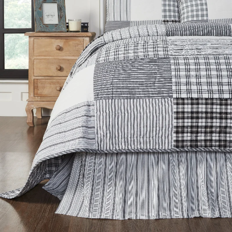 Bed skirts with a soft fleece lining for added comfortSawyer Mill Black Twin Bed Skirt 39x76x16 Bed skirts with a soft fleece lining for added comfortSawyer Mill Black Twin Bed Skirt 39x76x16