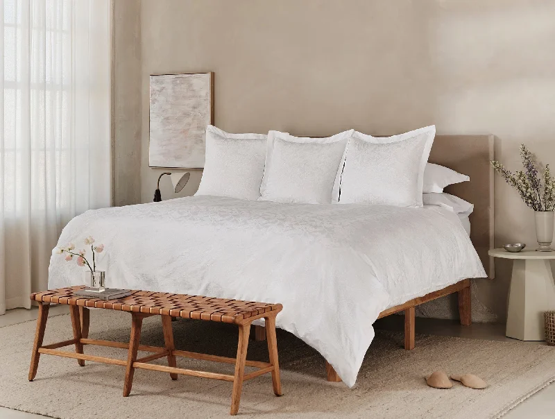 Decorative Pillows for Living Room MakeoverHeritage Organic Percale Jacquard Duvet Set