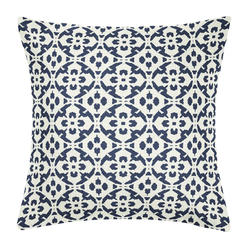 Plush Pillows for a Cozy BedPorto Tiles Navy 22x22 Pillow
