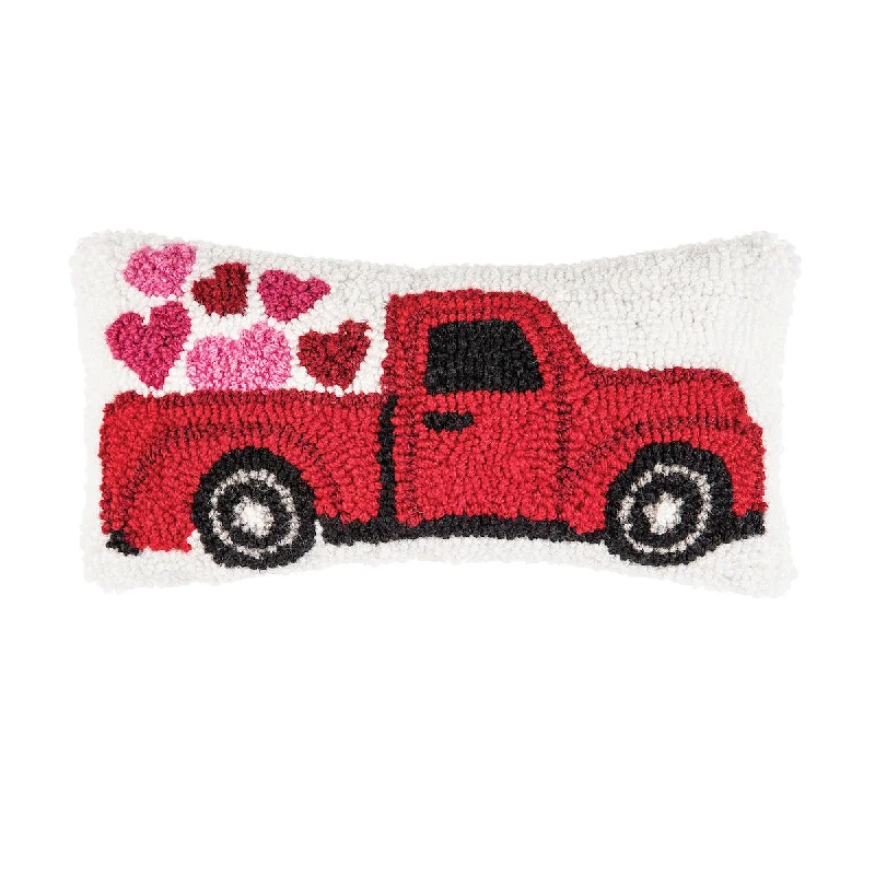 Pregnancy Pillows for Expectant MothersHeart Truck Hooked Mini Pillow