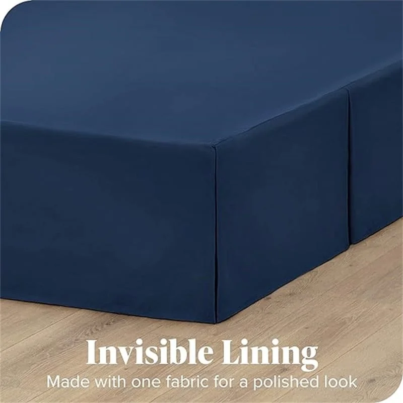 Bed skirts with a tie - back design for adjustabilityPleated bed skirt