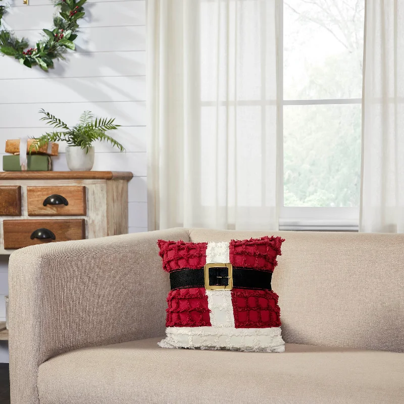 Feather Pillows for a Luxurious SleepChenille Christmas Santa Suit Pillow 12"x12"