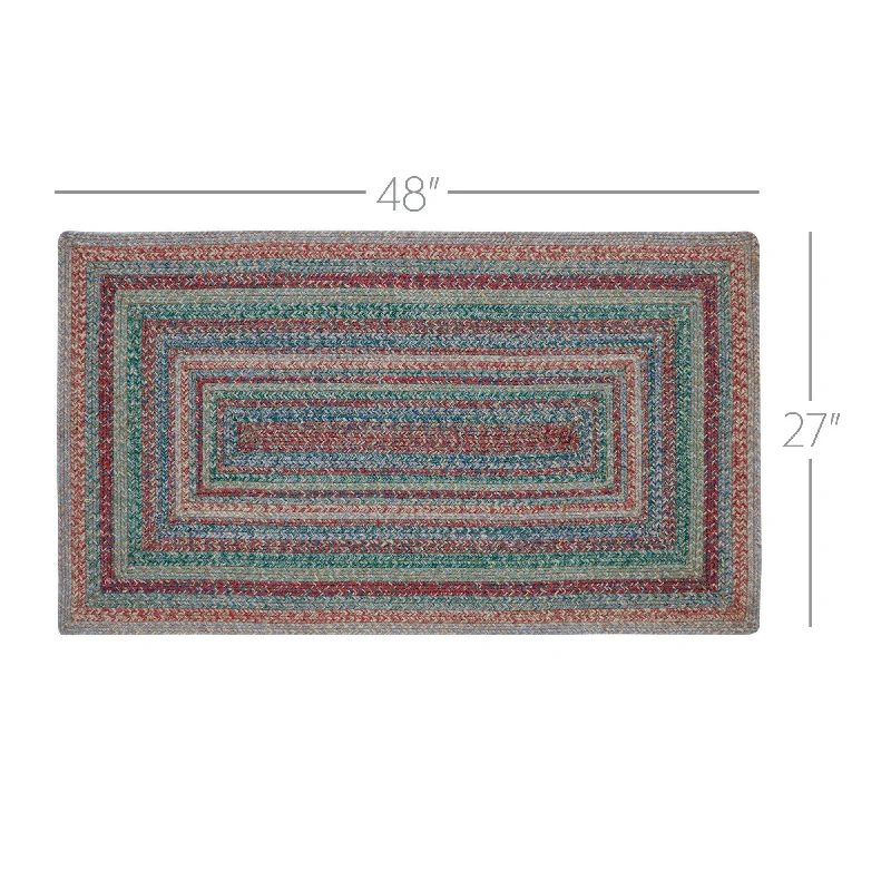 Bed skirts with a retro - style patternMulti Jute Rug Rect w/ Pad 27x48