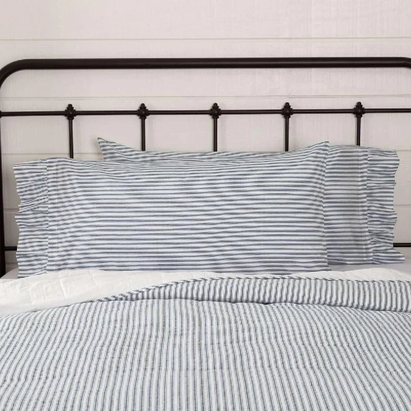 Square Pillows for Modern Home DecorSawyer Mill Blue Ticking Stripe King Pillow Case Set of 2 21x40 VHC Brands Square Pillows for Modern Home DecorSawyer Mill Blue Ticking Stripe King Pillow Case Set of 2 21x40 VHC Brands