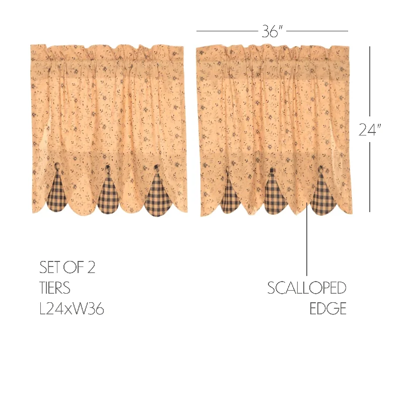 Bed skirts with a beach - themed printMaisie Tier Set of 2 L24xW36