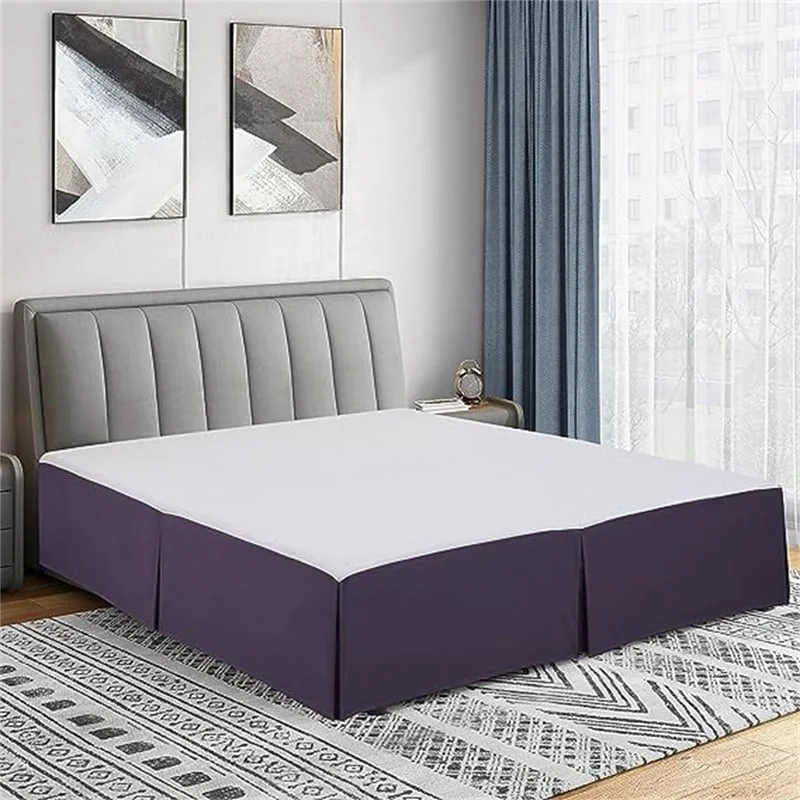 Bed skirts in neutral colors for easy pairingMicrofiber Pleated Easy Fit Bed Skirt