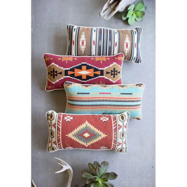 Kids Pillows with Fun DesignsKalalou NRV2174 Set of Four Printed Lumbar Pillows One Each Kids Pillows with Fun DesignsKalalou NRV2174 Set of Four Printed Lumbar Pillows One Each